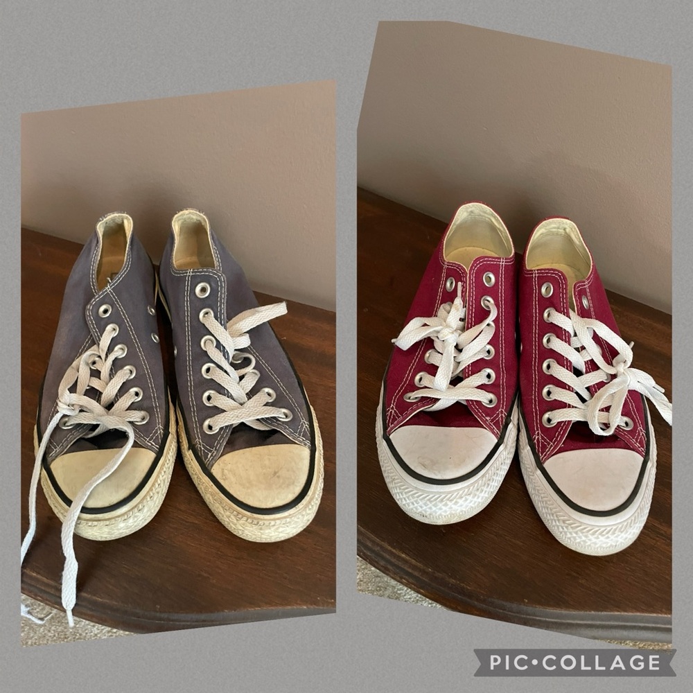 GUC - blue & maroon chuck taylor’s - 2 PAIR BUNDLE